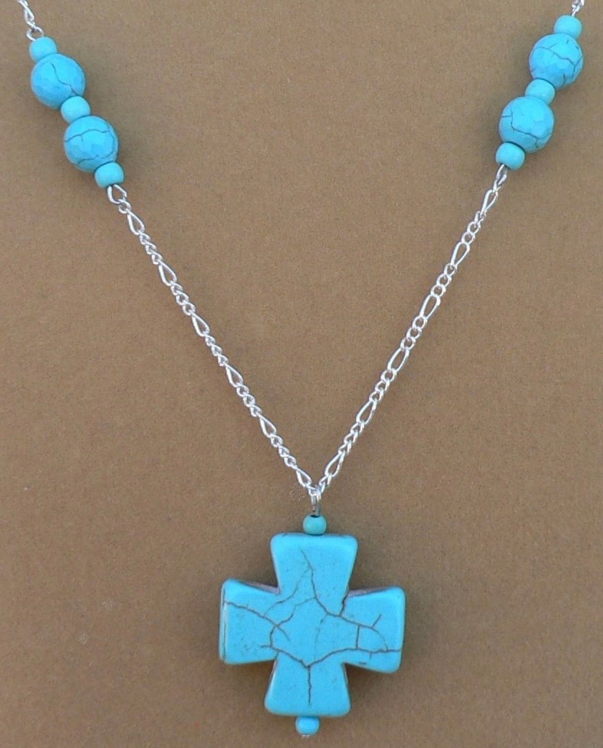 Turquoise Cross Necklace