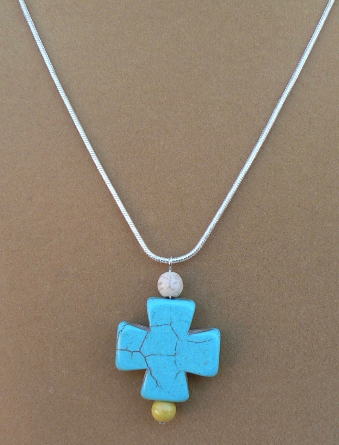 Turquoise Cross Necklace