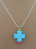 Turquoise Cross Necklace
