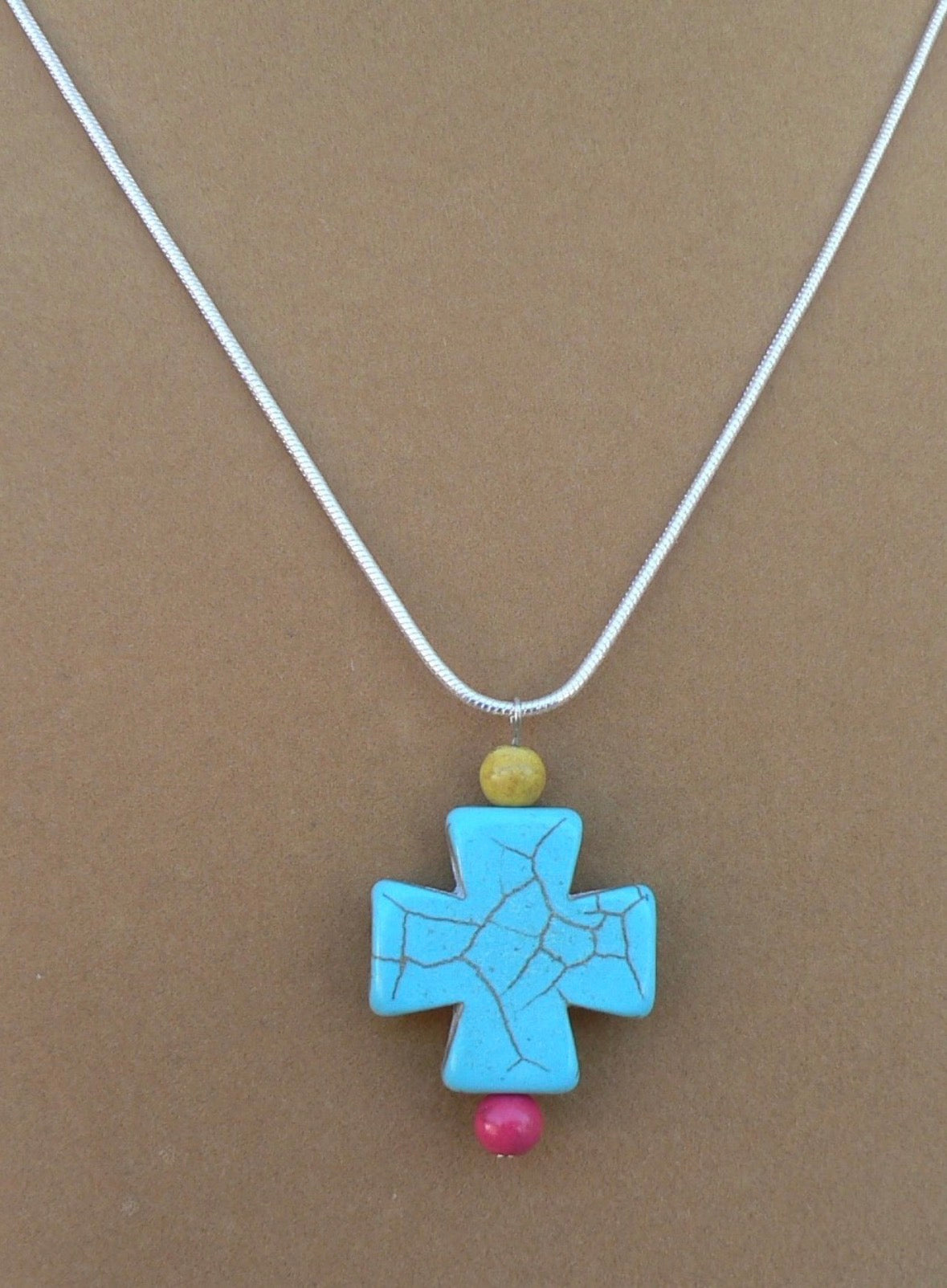 Turquoise Cross Necklace
