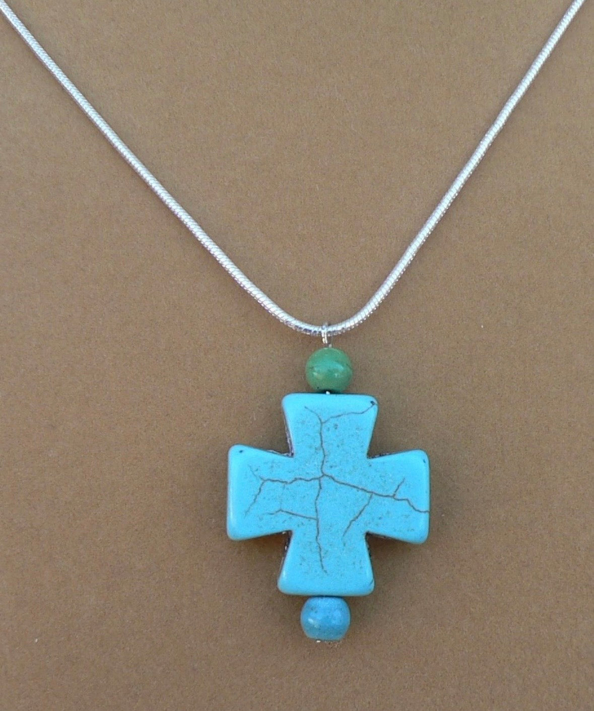 Turquoise Cross Necklace