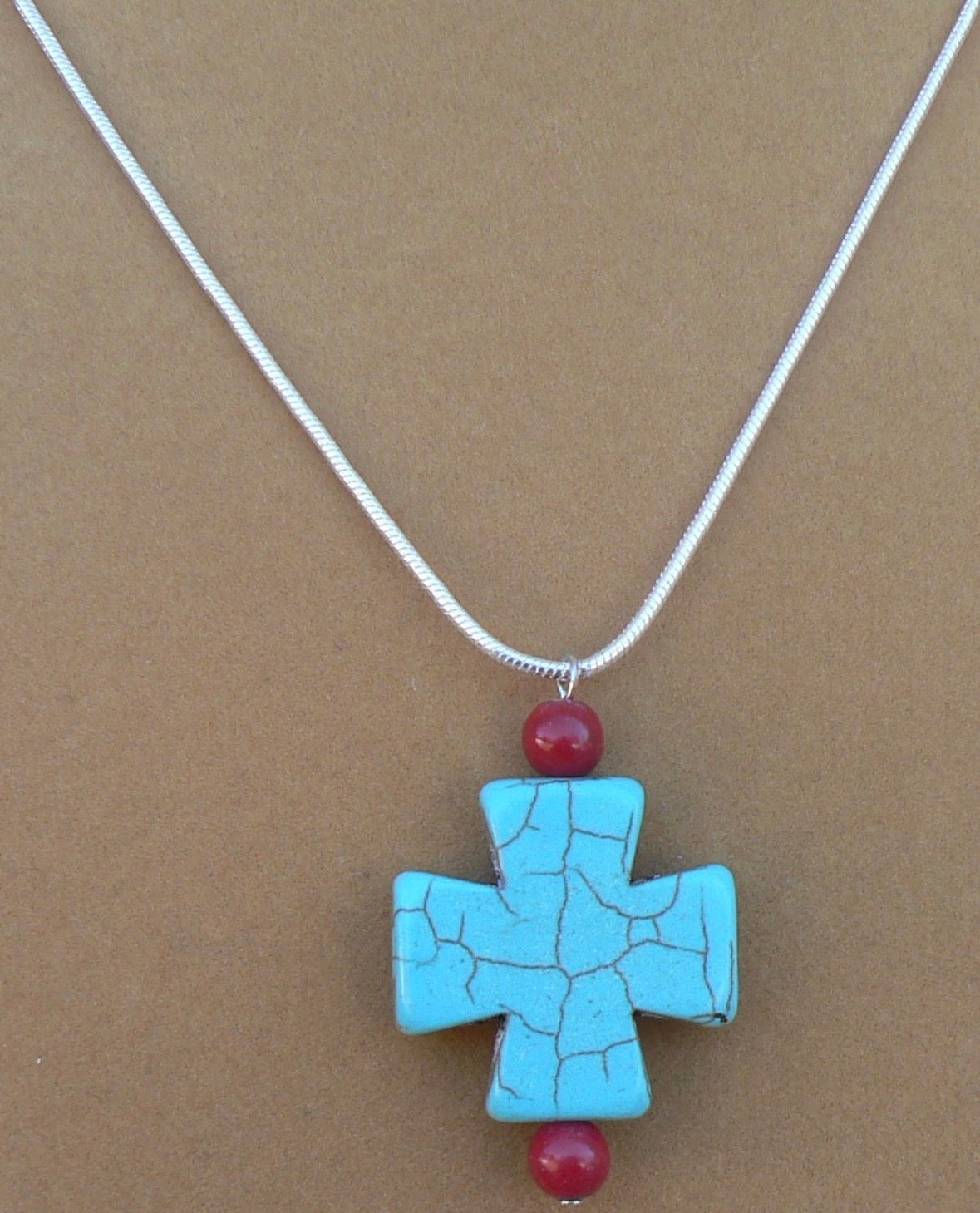 Turquoise Cross Necklace
