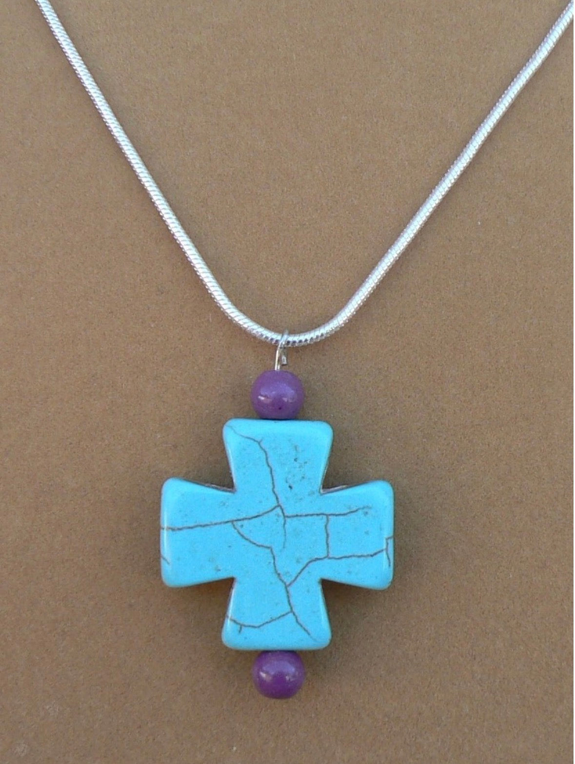 Turquoise Cross Necklace